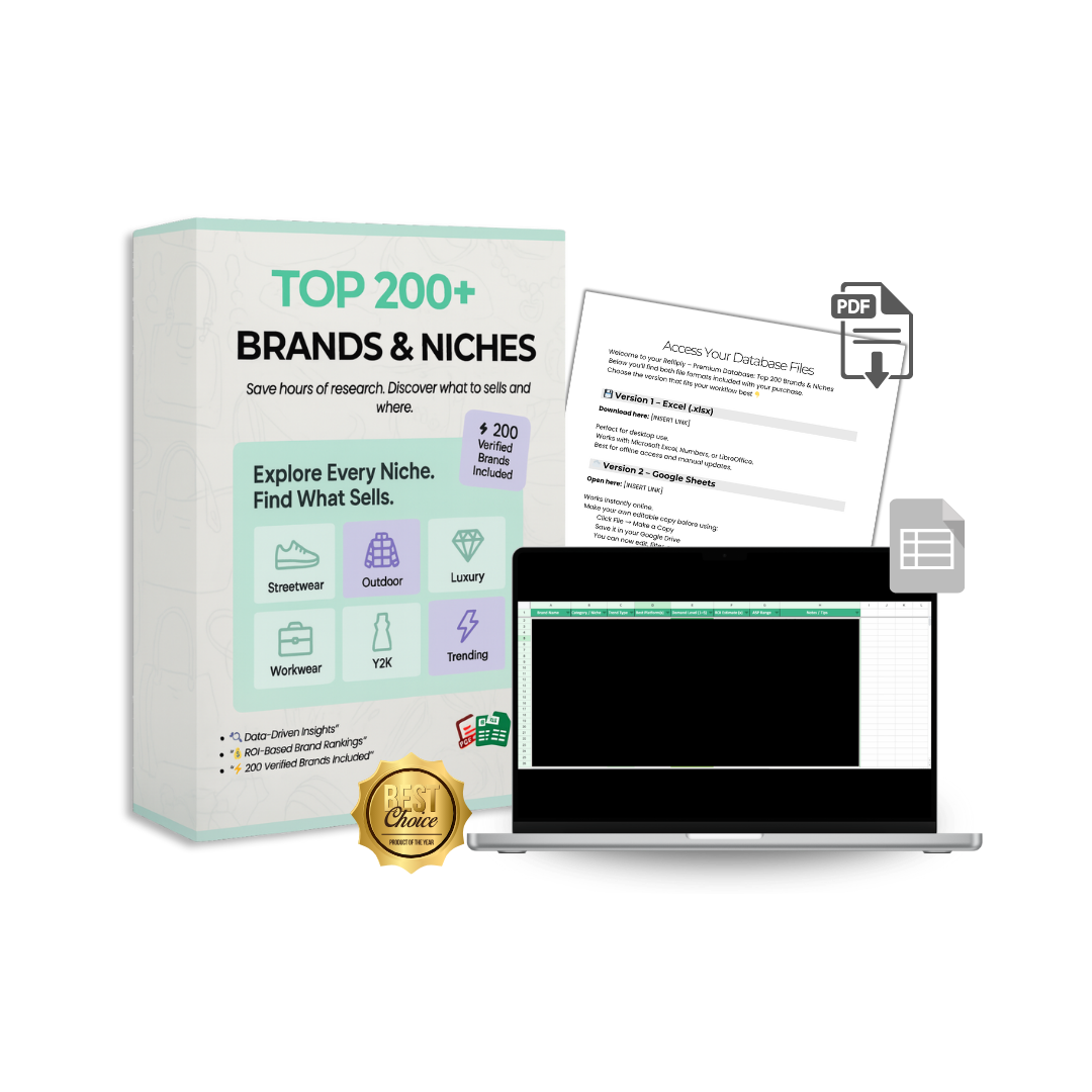 Premium Database – Top 200 Brands & Niches